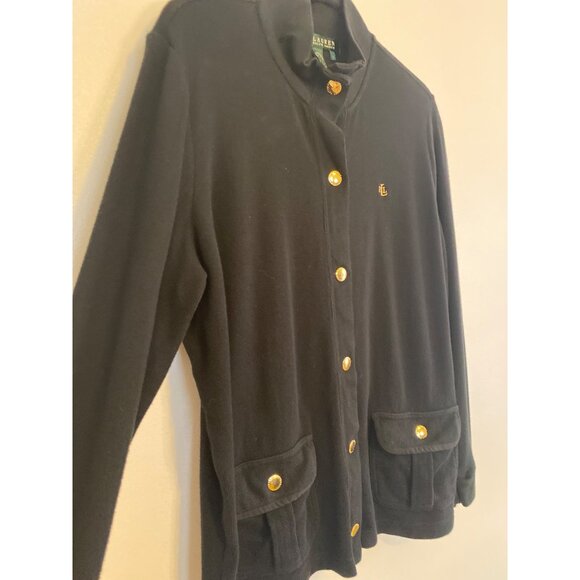 Lauren Ralph Lauren Women's Black 2-Piece 100% Cotton Set Jacket & Pants Size 1X - Picture 7 of 8